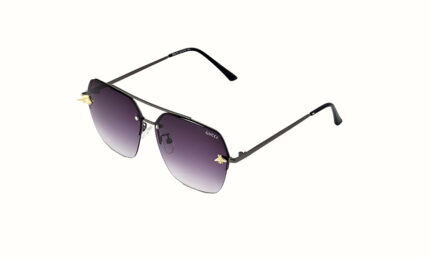 GUCCI BLACK METAL HEXAGONAL WOMEN SUNGLASSES 2