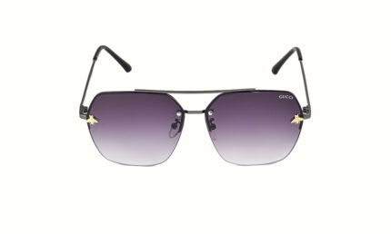 GUCCI BLACK METAL HEXAGONAL WOMEN SUNGLASSES