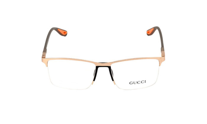 GUCCI GOLDEN METAL RIMLESS MEN EYEGLASSES