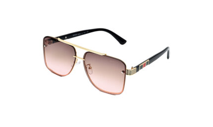 GUCCI GOLDEN METAL SQUARE MEN SUNGLASSES 2