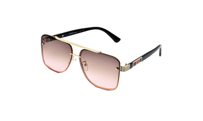 GUCCI GOLDEN METAL SQUARE MEN SUNGLASSES 2