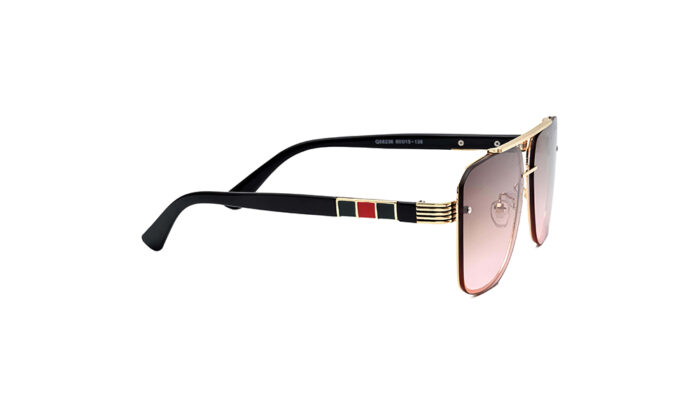 GUCCI GOLDEN METAL SQUARE MEN SUNGLASSES 3