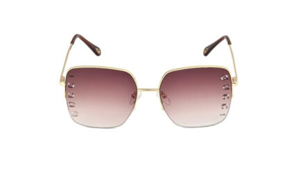 GUCCI GOLDEN METAL SQUARE WOMEN SUNGLASSES