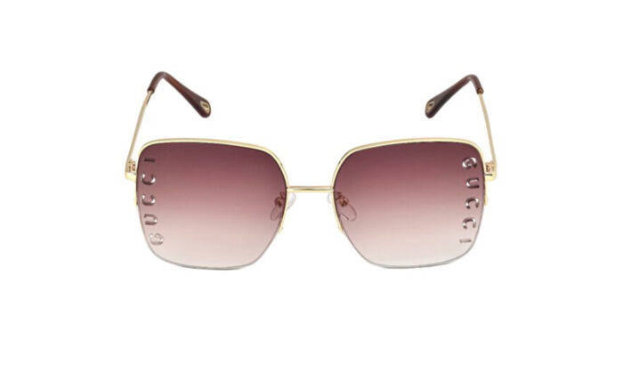 GUCCI GOLDEN METAL SQUARE WOMEN SUNGLASSES