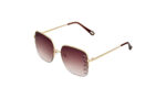 GUCCI GOLDEN METAL SQUARE WOMEN SUNGLASSES 2