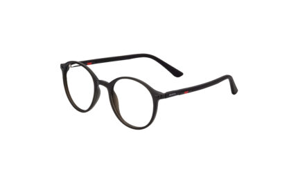 GUCCI MATTE BLACK ACETATE ROUND MEN EYEGLASSES 2