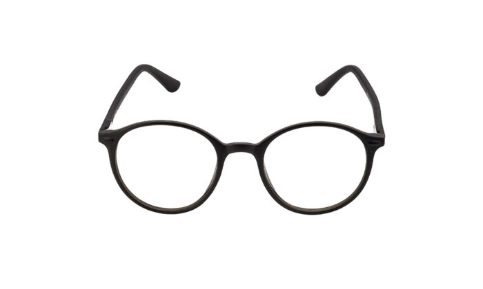 GUCCI MATTE BLACK ACETATE ROUND WOMEN EYEGLASSES