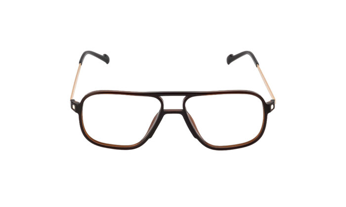 MONT BLANC BROWN ACETATE RECTANGLE MEN EYEGLASSES