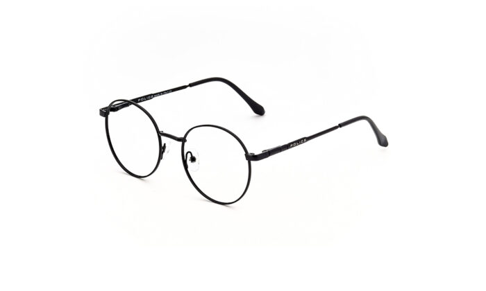 POLICE BLACK METAL ROUND MEN EYEGLASSES 2