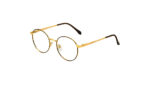 POLICE GOLDEN METAL ROUND MEN EYEGLASSES 2