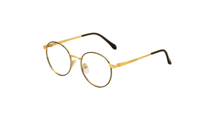 POLICE GOLDEN METAL ROUND MEN EYEGLASSES 2