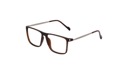 PORSCHE BROWN ACETATE RECTANGLE MEN EYEGLASSES 2