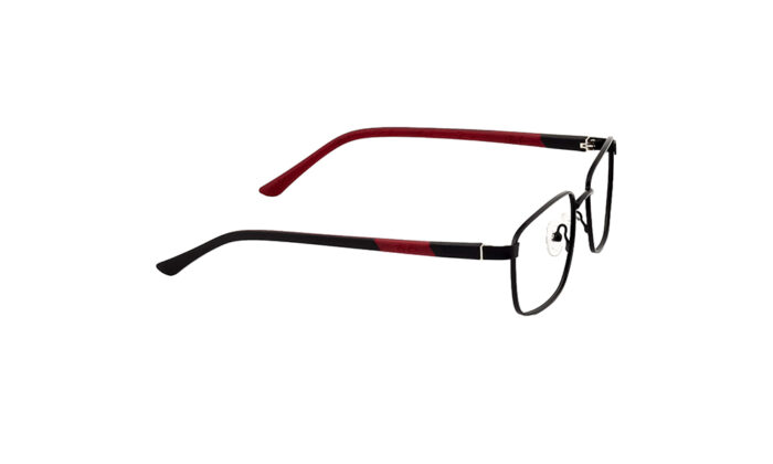 RAYBAN BLACK METAL RECTANGLE MEN EYEGLASSES 3