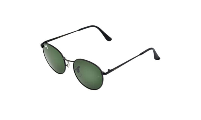 RAYBAN BLACK METAL ROUND MEN SUNGLASSES 2