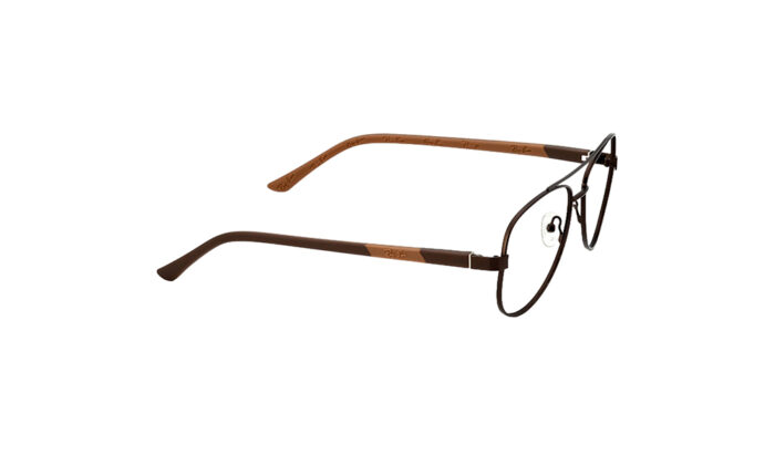 RAYBAN BROWN METAL AVIATOR MEN EYEGLASSES 3