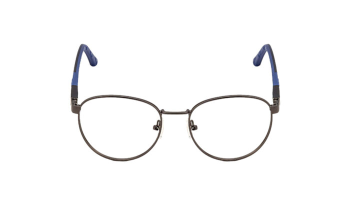 RAYBAN GREY METAL ROUND MEN EYEGLASSES