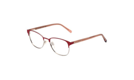 TOMMY HILFIGER RED METAL CLUBMASTER WOMEN EYEGLASSES 2