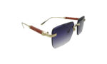 CARTIER-GOLDEN METAL SQUARE MEN SUNGLASSES 3