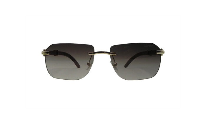 CARTIER GOLDEN METAL SQUARE MEN SUNGLASSES