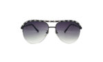 CHANEL BLACK METAL AVIATOR WOMEN SUNGLASSES