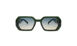 CHANEL GREEN ACETATE RECTANGLE WOMEN SUNGLASSES