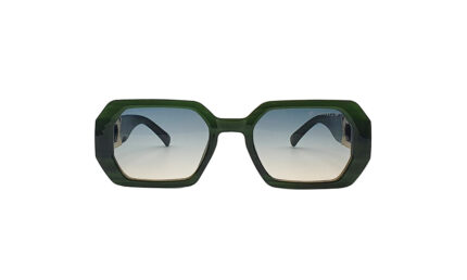 CHANEL GREEN ACETATE RECTANGLE WOMEN SUNGLASSES