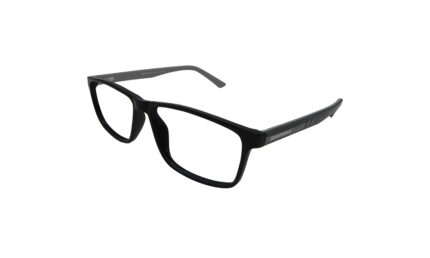 EMPORIO ARMANI BLACK ACETATE RECTANGLE MEN EYEGLASSES 2