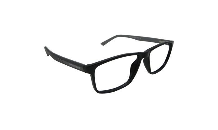 EMPORIO ARMANI BLACK ACETATE RECTANGLE MEN EYEGLASSES 3