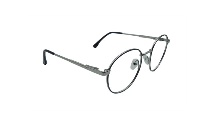 EMPORIO ARMANI SILVER METAL ROUND MEN EYEGLASSES 3