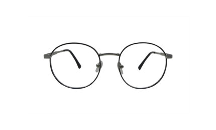 EMPORIO ARMANI SILVER METAL ROUND MEN EYEGLASSES