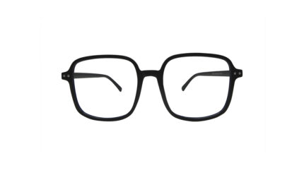 GOGGLESGURU BLACK ACETATE SQUARE MEN EYEGLASSES