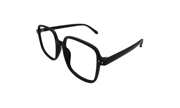 GOGGLESGURU BLACK ACETATE SQUARE WOMEN EYEGLASSES 2