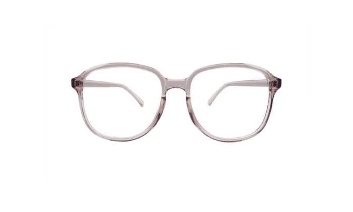 GOGGLESGURU TRANSLUCENT BROWN ACETATE SQUARE MEN EYEGLASSES