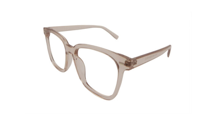 GOGGLESGURU TRANSLUCENT BROWN ACETATE SQUARE WOMEN EYEGLASSES 2