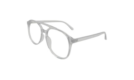 GOGGLESGURU TRANSLUCENT GREY ACETATE ROUND MEN EYEGLASSES 2