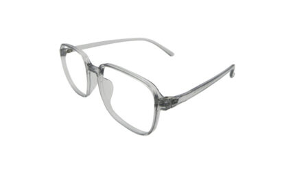 GOGGLESGURU TRANSLUCENT GREY ACETATE SQUARE MEN EYEGLASSES 2