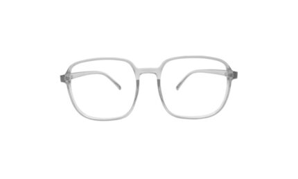 GOGGLESGURU TRANSLUCENT GREY ACETATE SQUARE MEN EYEGLASSES