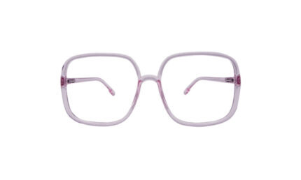 GOGGLESGURU TRANSLUCENT PINK ACETATE SQUARE MEN EYEGLASSES