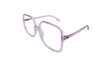 GOGGLESGURU TRANSLUCENT PINK ACETATE SQUARE MEN EYEGLASSES 2