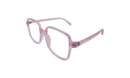 GOGGLESGURU TRANSLUCENT PINK ACETATE SQUARE MEN EYEGLASSES 2