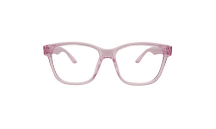 GOGGLESGURU TRANSLUCENT PINK ACETATE SQUARE MEN EYEGLASSES