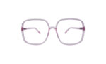 GOGGLESGURU TRANSLUCENT PINK ACETATE SQUARE WOMEN EYEGLASSES