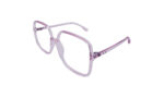 GOGGLESGURU TRANSLUCENT PINK ACETATE SQUARE WOMEN EYEGLASSES 2