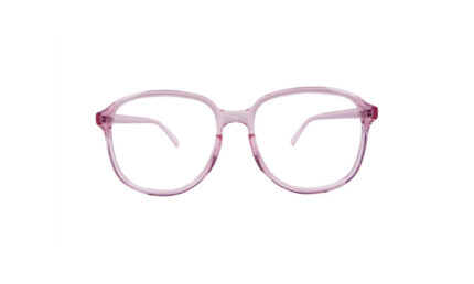 GOGGLESGURU TRANSLUCENT PINK ACETATE SQUARE WOMEN EYEGLASSES