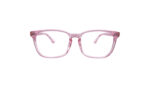 GOGGLESGURU TRANSLUCENT PINK ACETATE SQUARE WOMEN EYEGLASSES