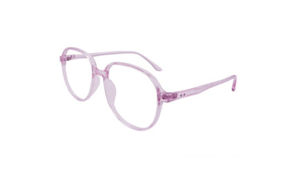 GOGGLESGURU TRANSLUCENT PURPLE ACETATE ROUND MEN EYEGLASSES 2