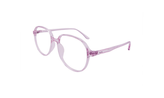 GOGGLESGURU TRANSLUCENT PURPLE ACETATE ROUND WOMEN EYEGLASSES 2