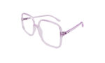 GOGGLESGURU TRANSLUCENT PURPLE ACETATE SQUARE MEN EYEGLASSES 2