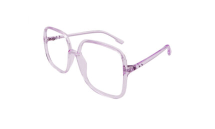 GOGGLESGURU TRANSLUCENT PURPLE ACETATE SQUARE MEN EYEGLASSES 2