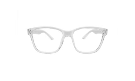 GOGGLESGURU TRANSPARENT ACETATE SQUARE MEN EYEGLASSES